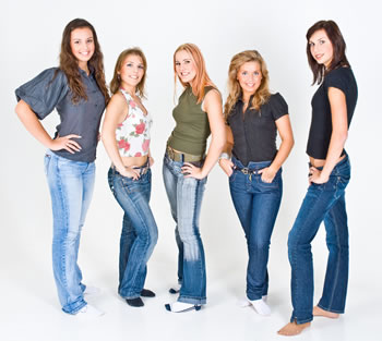 stock photo of a group of girls